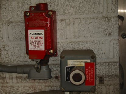 Ammonia alarm switch and Compressor Emergency shut-off button